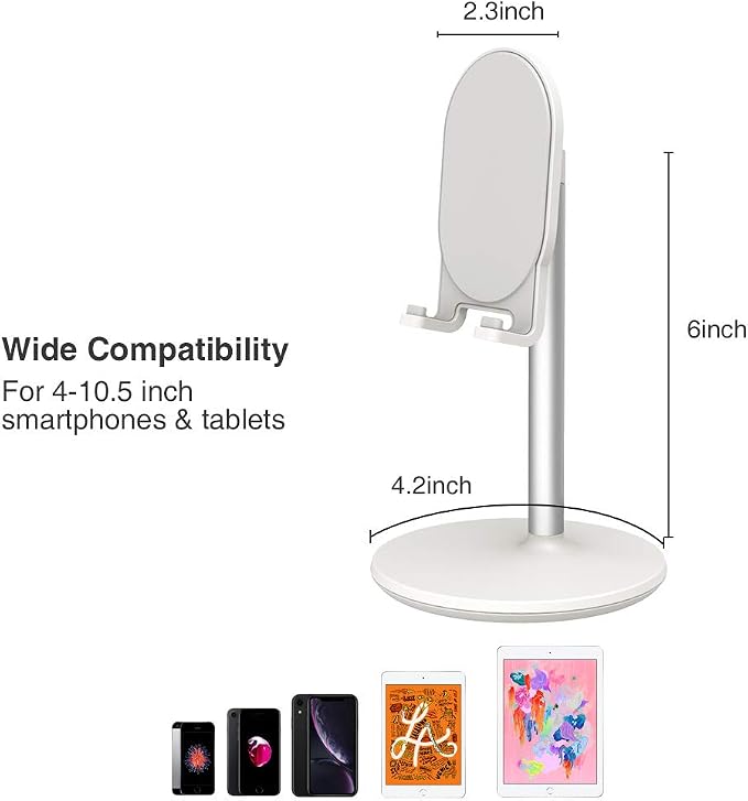 Bright Stone Phone Stand for Desk, Adjustable Cell Phone Holder for Desk - Image 4