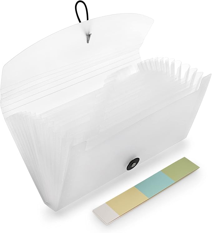 BTSKY Expanding File Folder New 13 Pockets Small Accordion File Expandable Card - Image 3