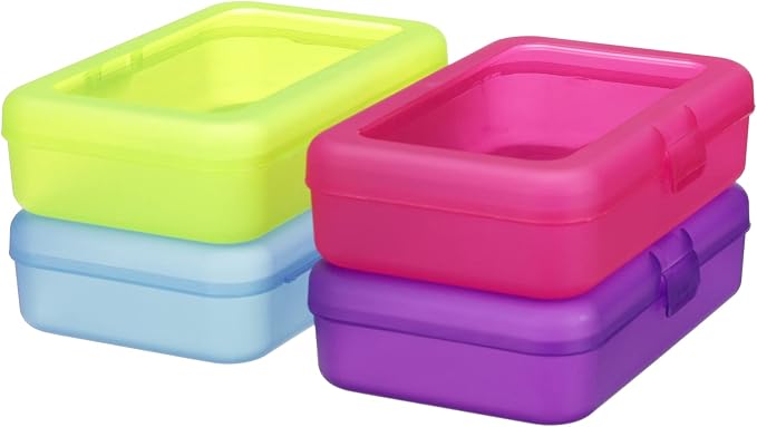 Amazon Basics Large Pencil Cases, Storage Organizer, Durable Plastic School - Image 7