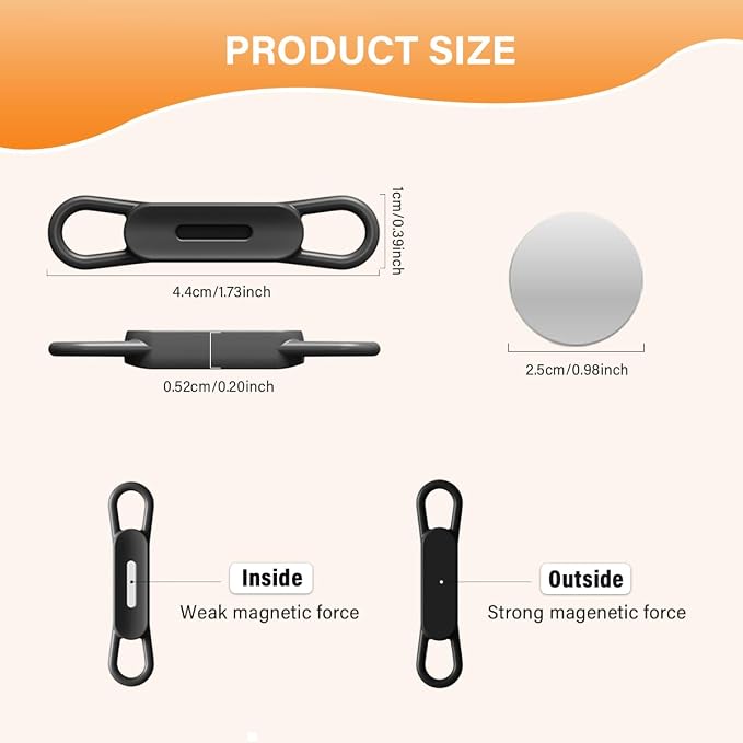 XYOFUN Magnetic Pen Holders Set of 8, Silicone Adjustable Pen Pencil Holder - Image 4