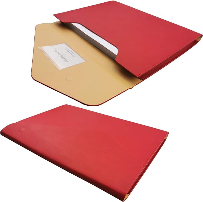 PU Leather A4 File Folder Document Holder Waterproof Portfolio Envelope Folder - Image 3
