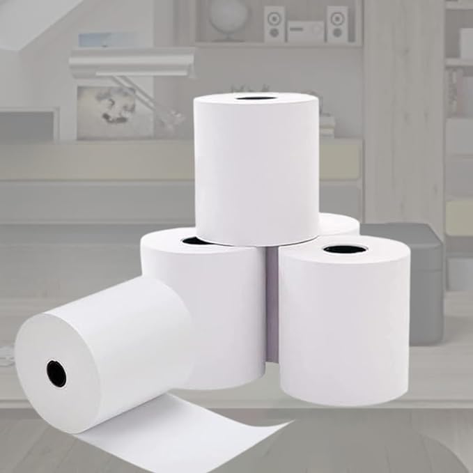 1Ply Bond Receipt Paper Rolls 3 x 150 White Paper for Kitchen Impact Printers TMU200 SRP275 Star SP700 Suitable For Printing Kitchen Tickets and Order receipts 24 Rolls Per Case-DeskLoop Office