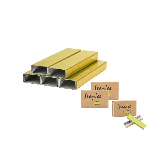NatSumeBasics 3000 Yellow Gold Staples 26/6 Standard Colored Staple Refill by NatSumeBasics