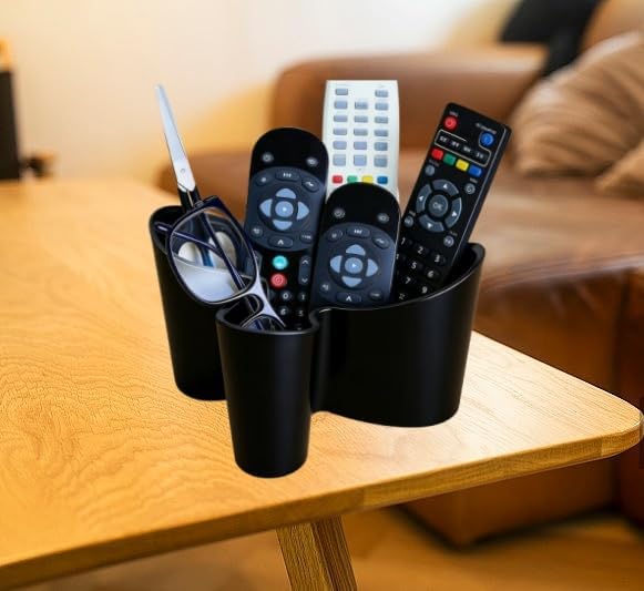 Khakho Flower Shape Remote Control Holder, Desk Organizer Storage Container - Image 3