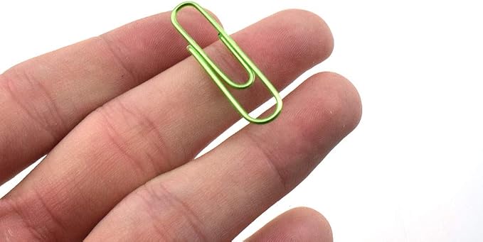 HAHIYO Paper Clips 1.3 inchs Length Green Paperclips Vinyl Coated Prevent by HAHIYO