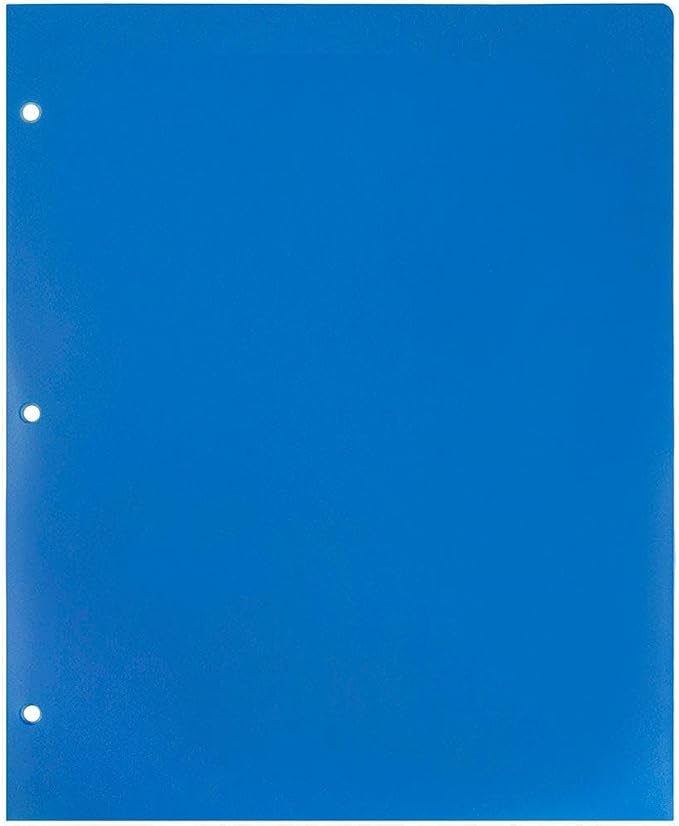JAM PAPER Heavy Duty Plastic 3 Hole Punch Pocket Folders - Image 4