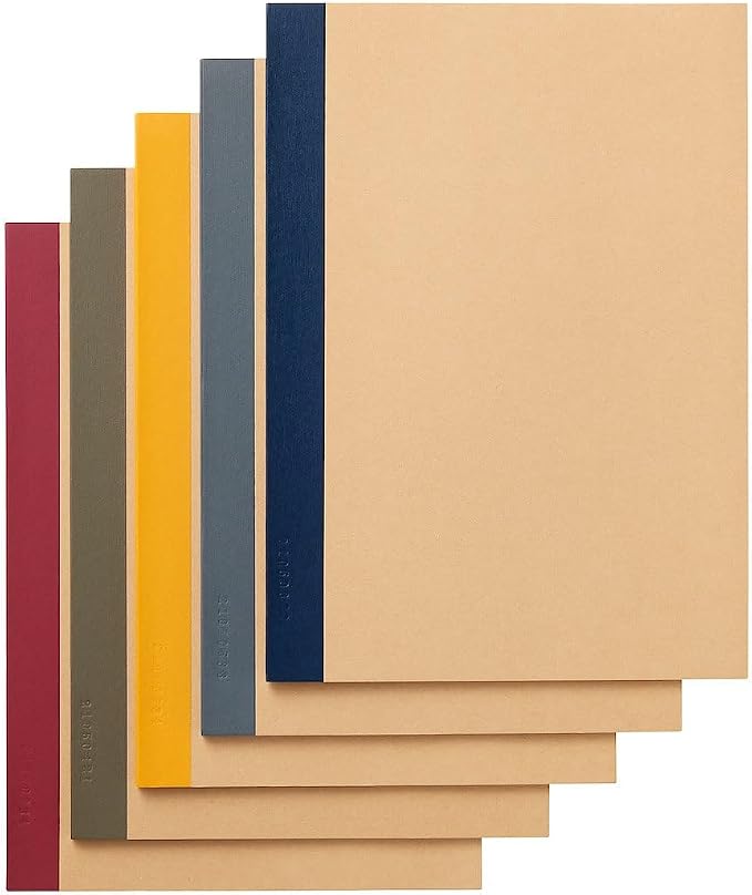 MUJI Set of 5 Notebooks 30 Sheets, Color Ruled B5 76316145 Multicolor by MUJI