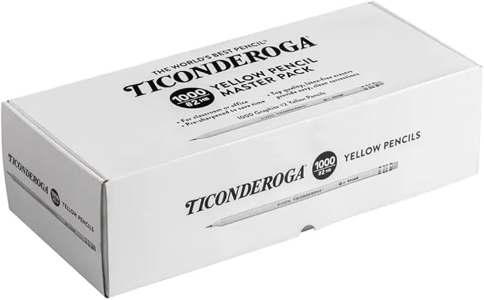 Ticonderoga Wood-Cased Pencils, Pre-Sharpened, 2 HB Soft, 2000 Pencils Total - Image 4