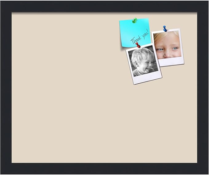 PinPix 16x13 Inch Cork Bulletin Board. This Decorative Framed Pin Board Comes with Desert Pastel Design and a Satin Black Frame. Ideal for Home Office Decor or Message Board (PinPix-1815)-DeskLoop Office