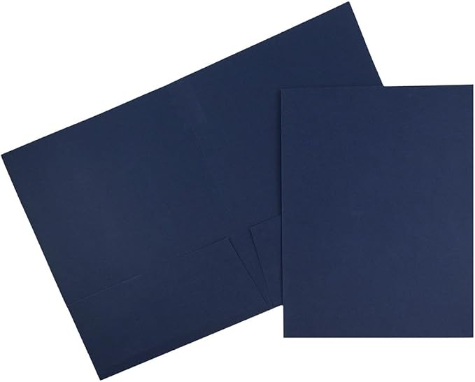 JAM PAPER Two Pocket Textured Linen Presentation Folders by JAMPaper