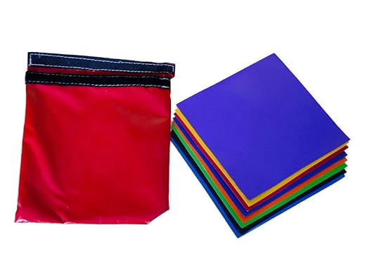 Deluxe Pro Vinyl Repair Patch Kit for Inflatables with 9 8" x 8" Patches (Red, Orange, Yellow, Blue, Green, Indigo, Violet, White, Black), 4-Ounce HH66 Vinyl Adhesive, and Silicone Seam Roller-DeskLoop Office