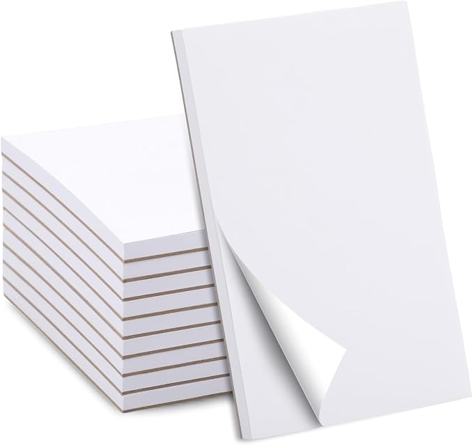 Thboxes 10 Pack 4" x 6" Blank Note Pads, 50 Sheets Each | 80gsm FSC Paper by Thboxes
