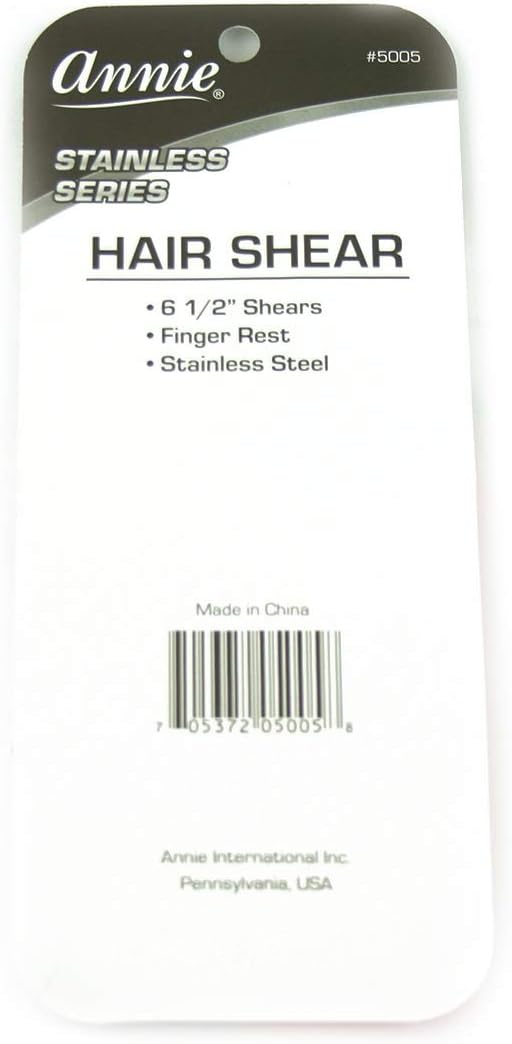 Annie Professional Stainless Steel Hair Cutting Shears – 6.5 Inch Sharp Barber - Image 2