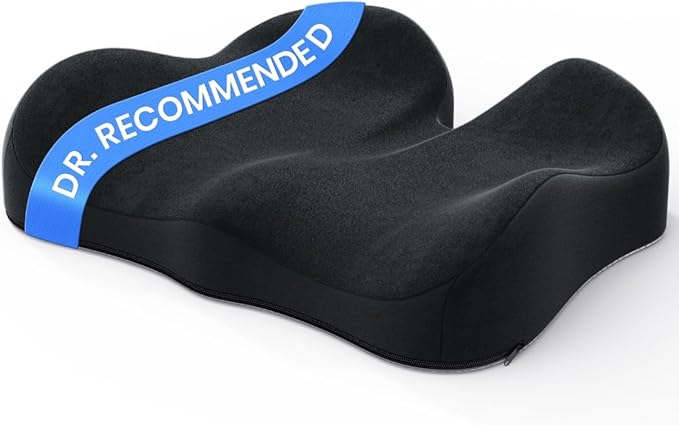 Benazcap Seat Cushion - Memory Foam Office Chair Cushion Seat Pad - Sciatica & Lower Back Pain Relief - Car Seat Cushions for Driving Seat Cushions-DeskLoop Office