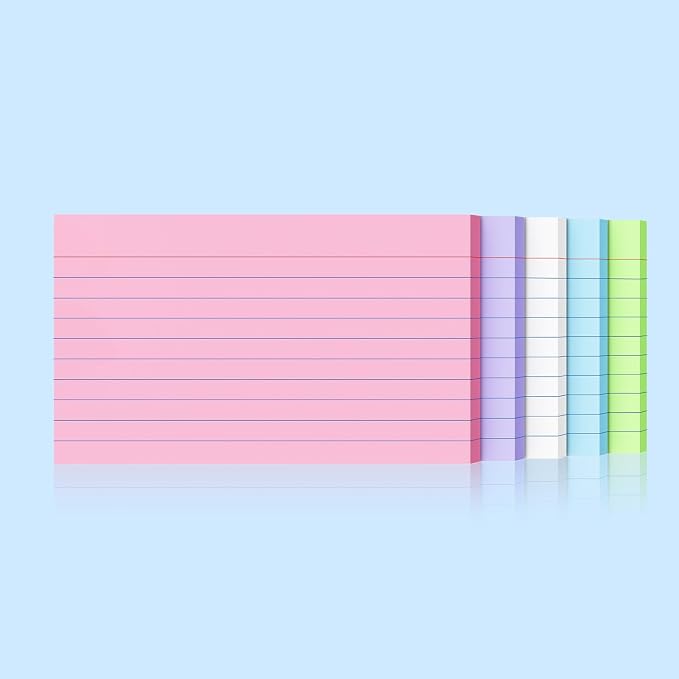 250 Count Colored Index Cards 3x5 Inch 180gsm Heavy Weight Flash Card, Note - Image 9