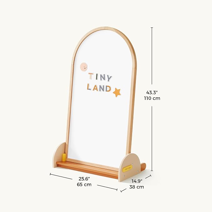 Tiny Land Kids Easel – Large 22"x40.5" Writing Area Double-Sided Magnetic - Image 6