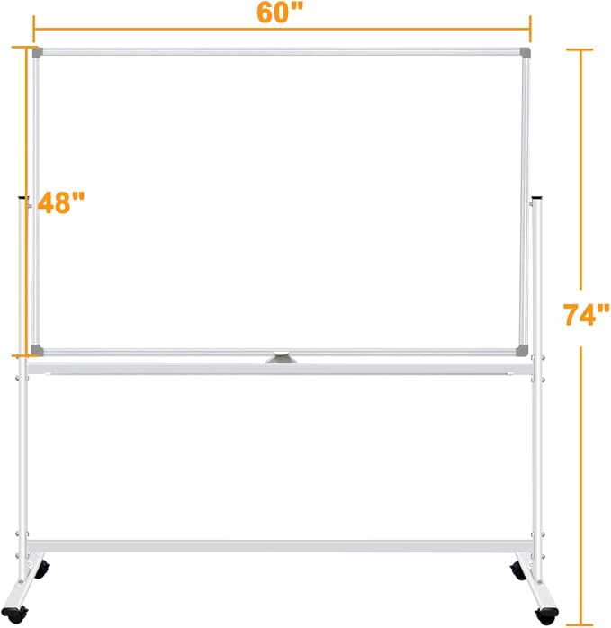BSTPCOO Double Sided Rolling Whiteboard 60 x 48 inch, Large Mobile Whiteboard - Image 6