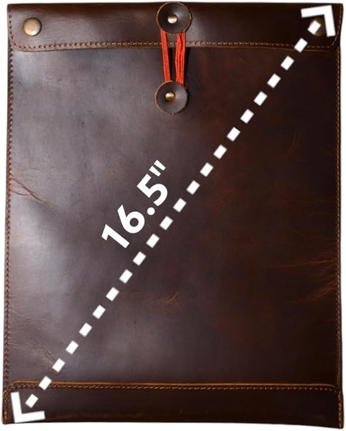 Leather Mailing Envelope Document Holder, Leather Portfolio Binder, A4 Letter - Image 4