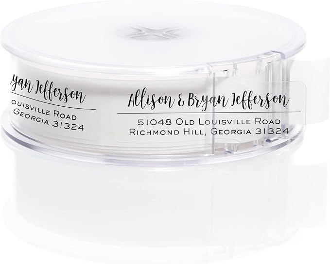 Clear Mixed Font Rolled Address Labels / 250 Personalized Return Address by ArtisticDirect