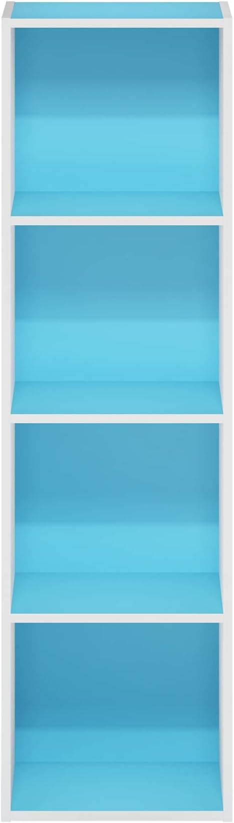Furinno PASIR Book Shelf, 4-Tier Modern Bookshelf, Open Shelves Bookcase 9 x 12 - Image 8