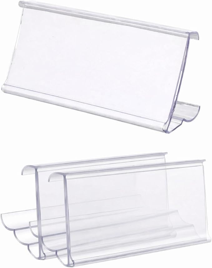 Kathfly 2 Pack Wire Shelf Label Holders Shelf Cable Tags by Kathfly