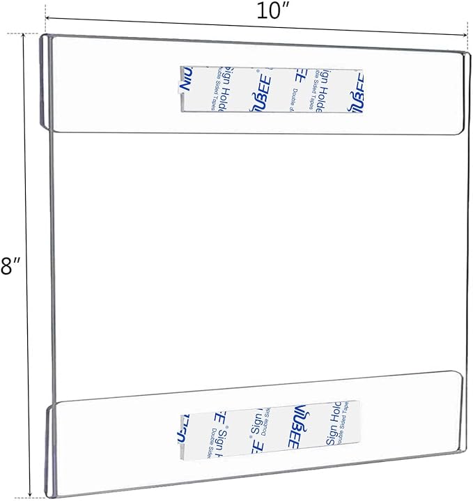 Niubee 8x10 inch Wall Mount Acrylic Sign Holder - Image 2