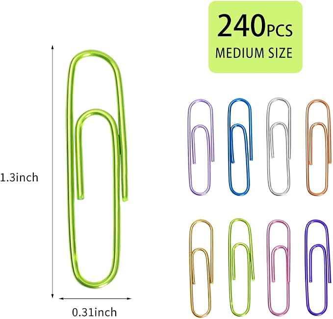 Paper Clips, PaperClips Assorted Colors, Paper Clips - Image 4
