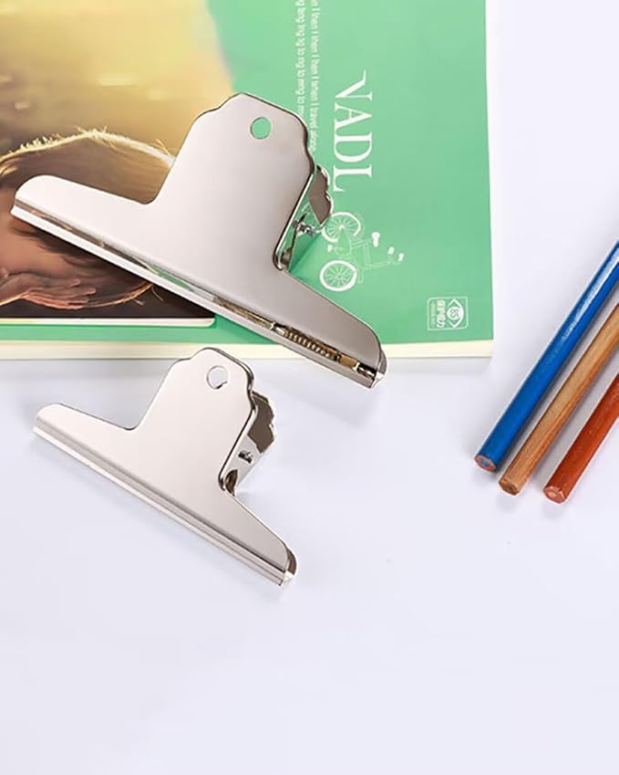 2PCS Extra Large Binder Clips Metal Bulldog Clip Large Paper Clamp Holder - Image 5