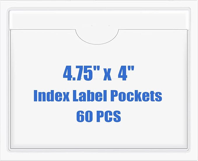 Origin-Joy 60 PCS Self Adhesive Index Card Pockets by Origin-Joy