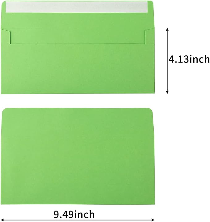 200 Pack Colorful #10 Business Envelopes Self Seal Letter Envelope | Standard - Image 2