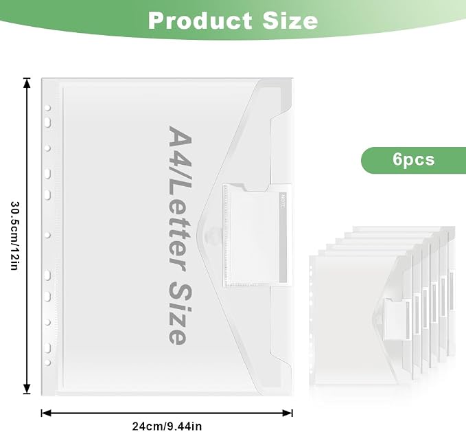 Clear Binder Folders, Binder Organizer - Image 2