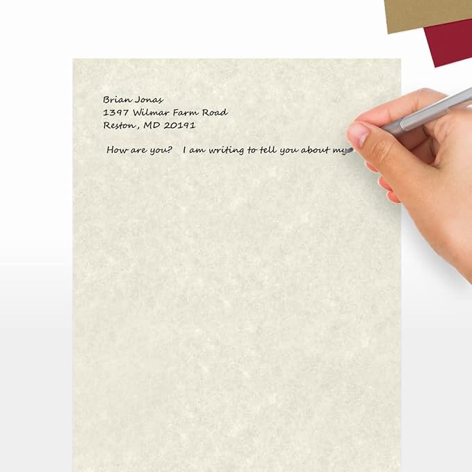 LUXPaper 8.5" x 11" Paper | Letter Size | Cream Parchment | 60lb. Text | 1 - Image 5