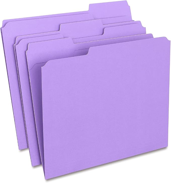 Staples Reinforced File Folders, Letter Size, 3‑Tab Design, Heavy‑Duty by Staples