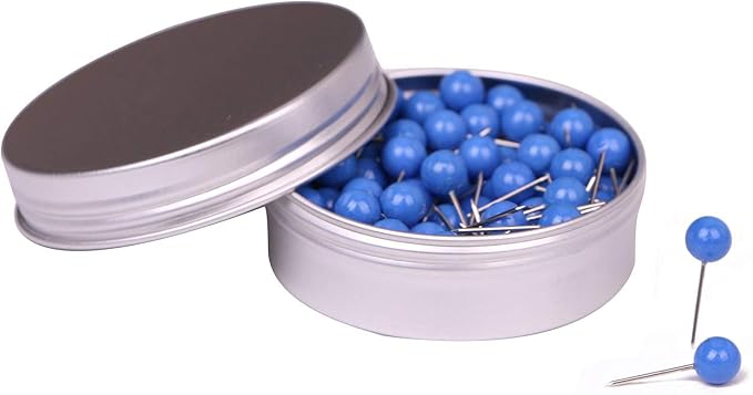 Tupalizy 100PCS 1/4 Inch Small Round Head Map Tacks Pins by Tupalizy