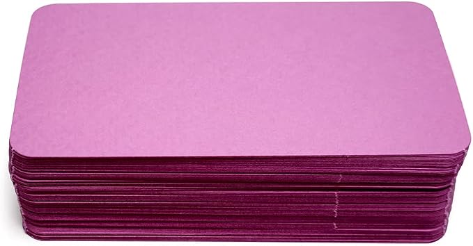PPAPPAPPIYO 3.5x2 rounded corner index cards180gsm Thick Cardstock, Blank by PPAPPAPPIYO