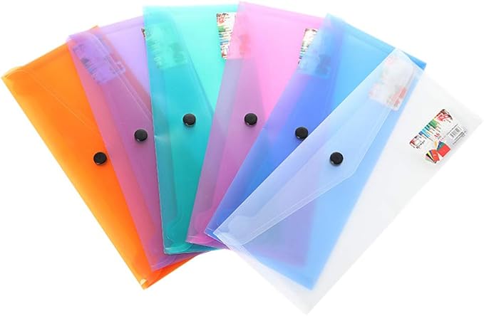 6Pcs Plastic File Folder Envelopes Document Organizer by NUOBESTY
