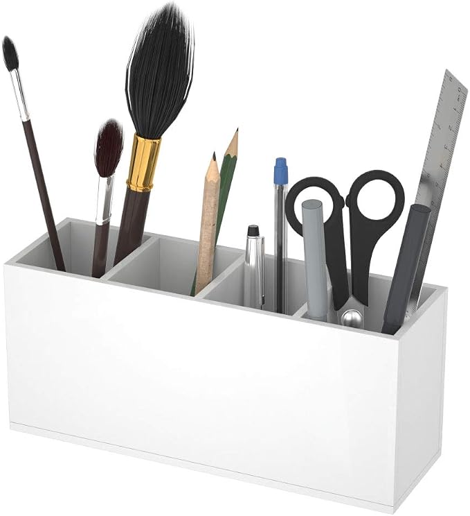 NIUBEE Acrylic Pen Holder 4 Compartments - Image 2
