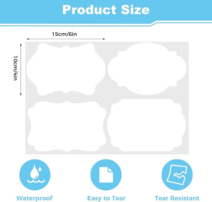 160 Pcs Labels for Storage Bins, 6 X 4 Inch Storage Bin Labels Large Removable - Image 2