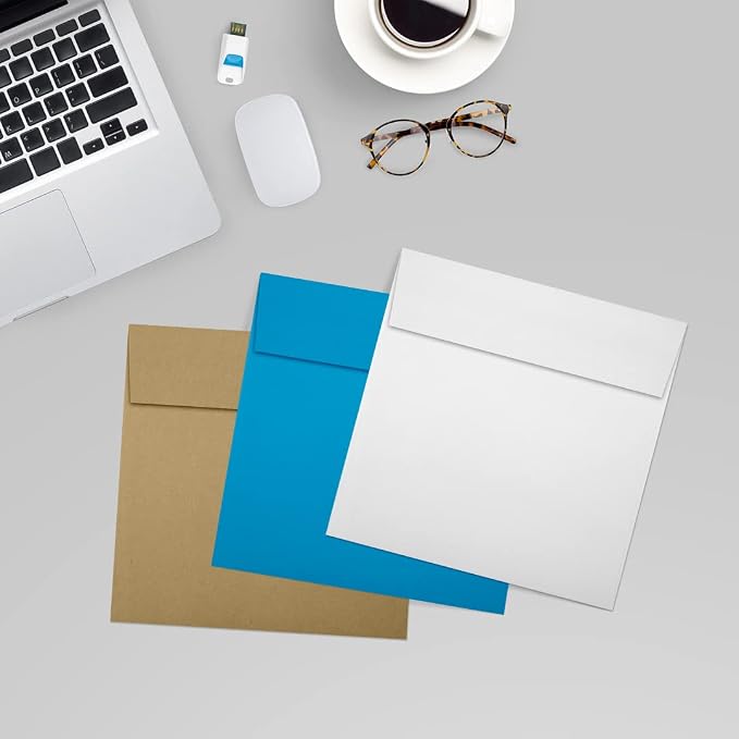 LUXPaper Square Invitation Envelopes | Peel & Press | 6 1/2" x 6 1/2" | Bright - Image 8