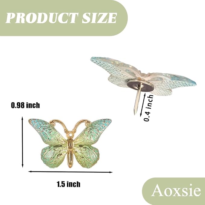18pcs Decorative Cute Push Pins Butterfly Thumbtacks Thumb Tacks Pushpins - Image 2