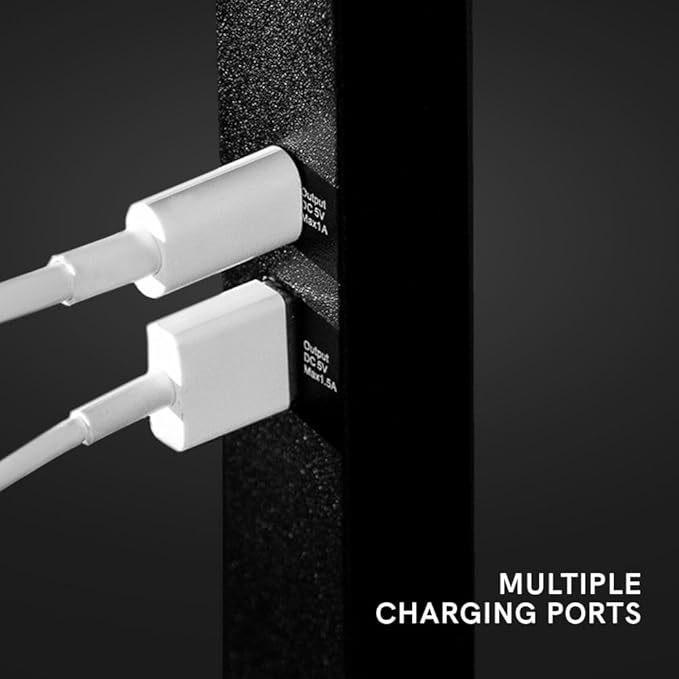 LUME CUBE Edge Light 2.0 LED Black Desk Lamp | Dimmable Home Office Desk Light with USB Charging Port & Strong Swing Arm | Adjustable Color Temperature and Brightness | Circle Webcam Light-DeskLoop Office