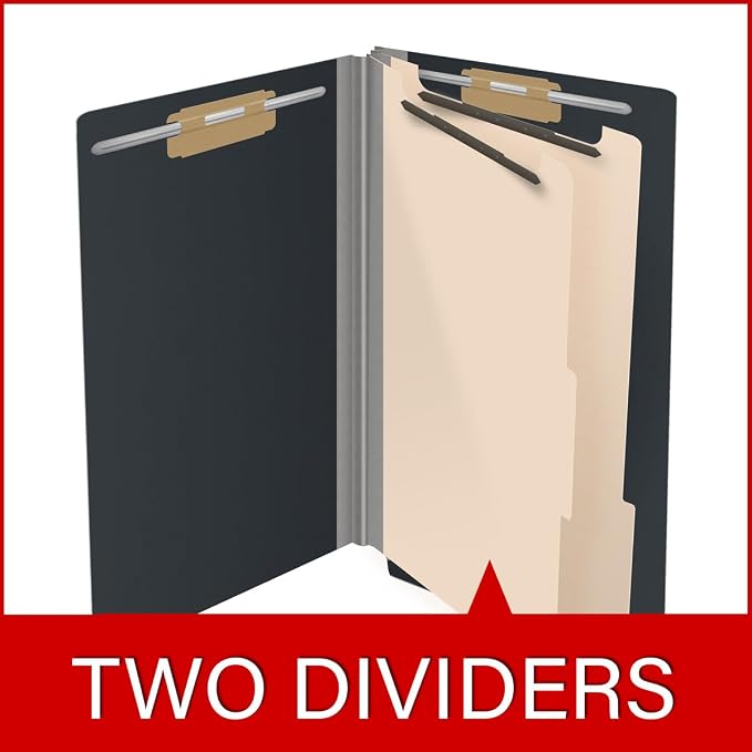 Ecom Folders End Tab Pressboard Classification Folders | Legal Size 25 Pt Stock - Image 8