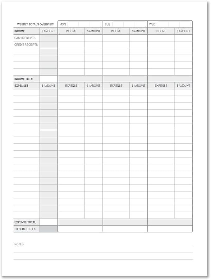BookFactory Income and Expense Log Book/Tracker/Small Business Ledger - Image 2