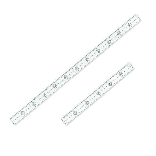 1/2" x 12" Pocket Quilting Ruler, High-Contrast Green Grid Marking Tool by SiKiWagz