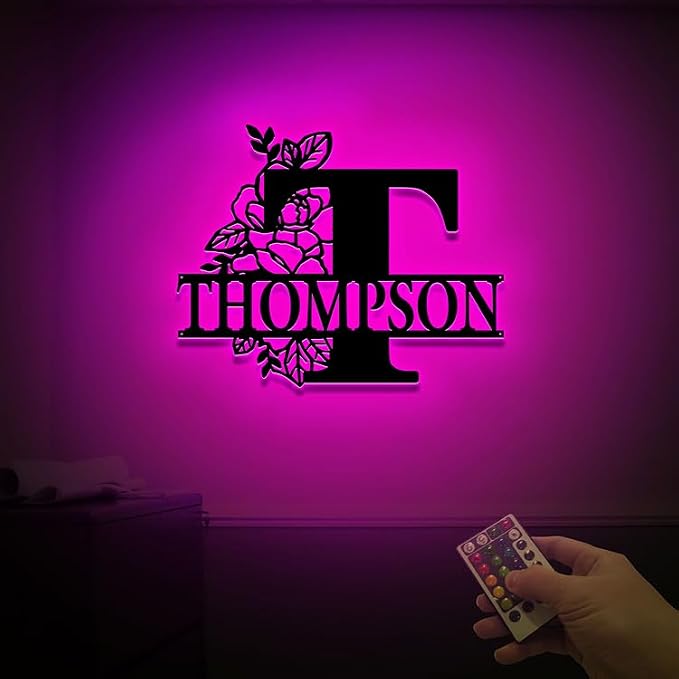 Custom Metal Signs | Personalized Monogram Name Sign | Outdoor Wall Art - Image 4