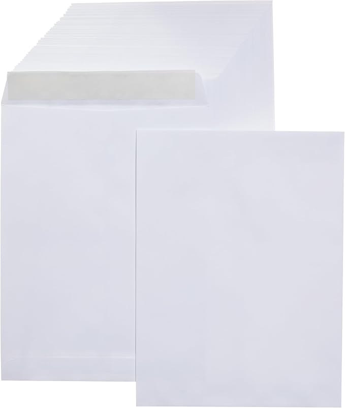 Amazon Basics Catalog Mailing Envelopes, Peel and Seal, 9x12 Inch by AmazonBasics