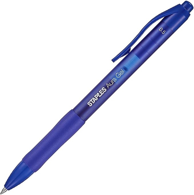 STAPLES Retractable Gel Pens, Fine Point 0.5mm, 36 Pack – Aura Precision Gel - Image 5