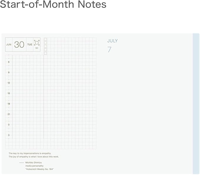 Hobonichi Techo 2026 Original Book – A6, January Start, Monday Start - Image 6