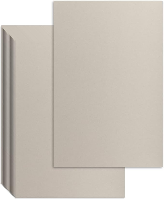 25 Pcs Book Board, Binder Board, Cover Board, Heavy Duty Chipboard for Book Binding, DIY Cardboard (Gray, 5 x 7 Inch 100PT)-DeskLoop Office