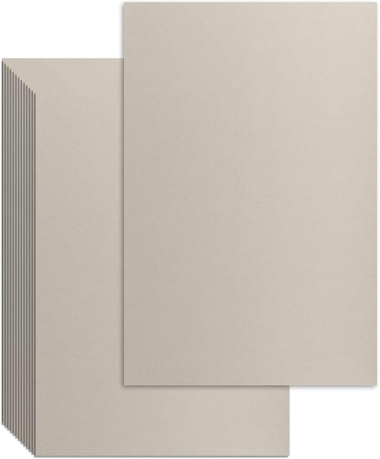 25 Pcs Book Board, Binder Board, Cover Board, Heavy Duty Chipboard for Book Binding, DIY Cardboard (Gray, 11 x 14 Inch 80PT)-DeskLoop Office